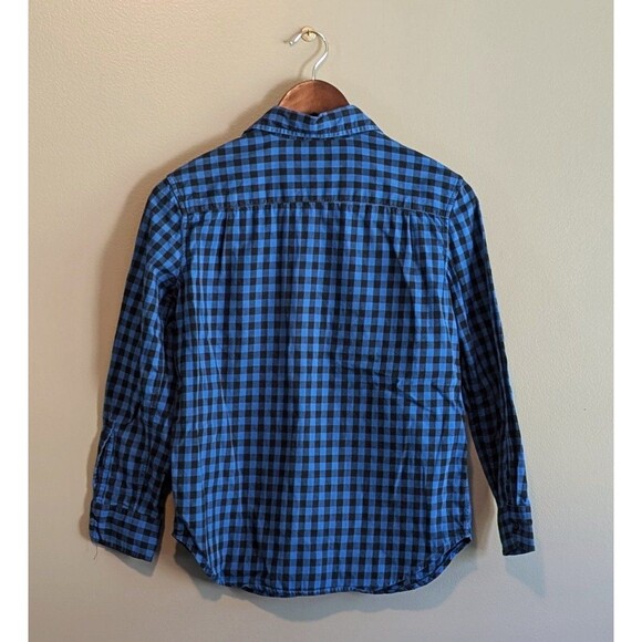 Polo Ralph Lauren Size Medium Plaid Shirt Boys Blue Check Top Button 10-12 LS RL - Picture 5 of 5